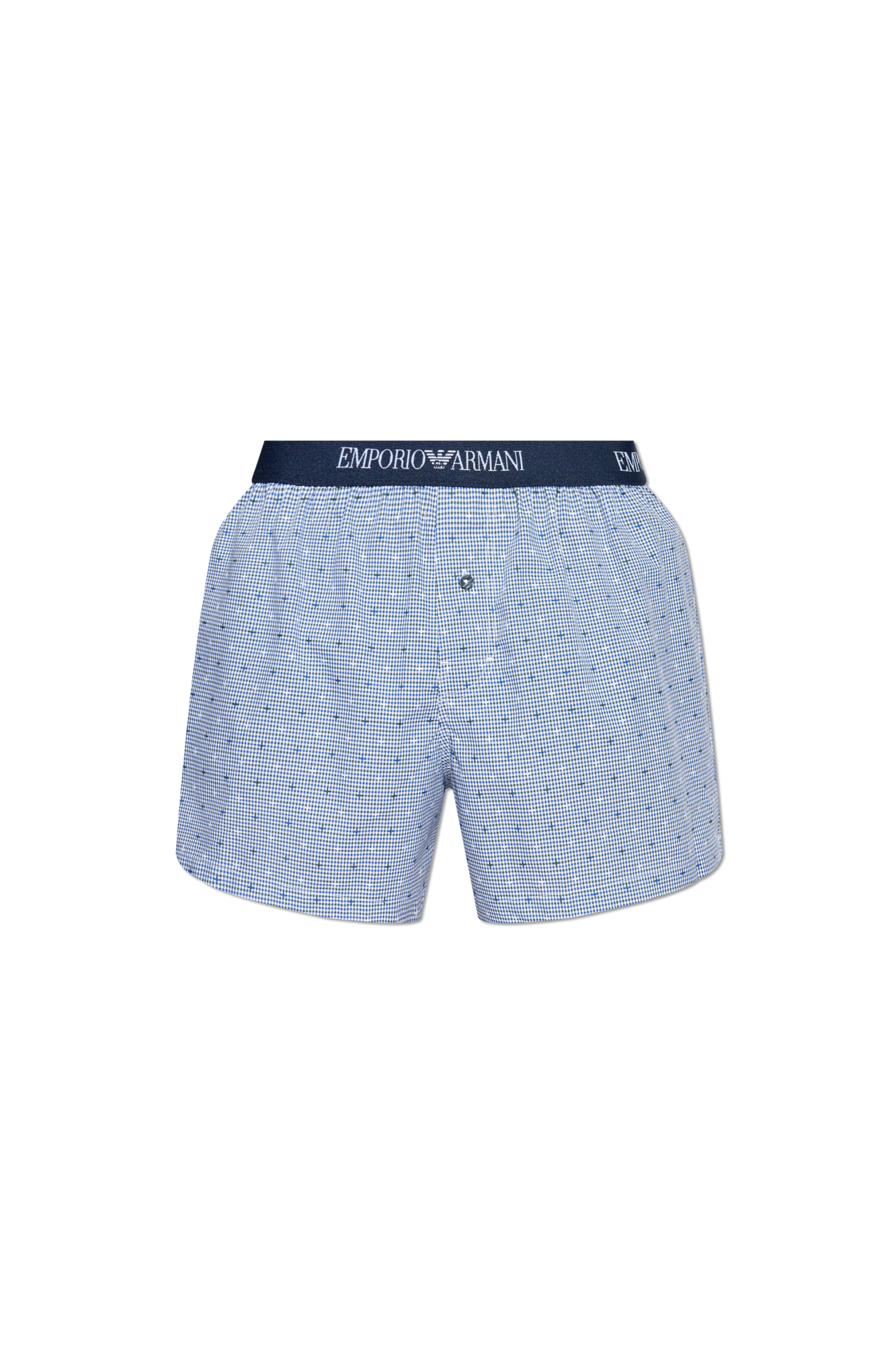 Emporio Armani Boxer shorts with check pattern Men s Clothing Vitkac